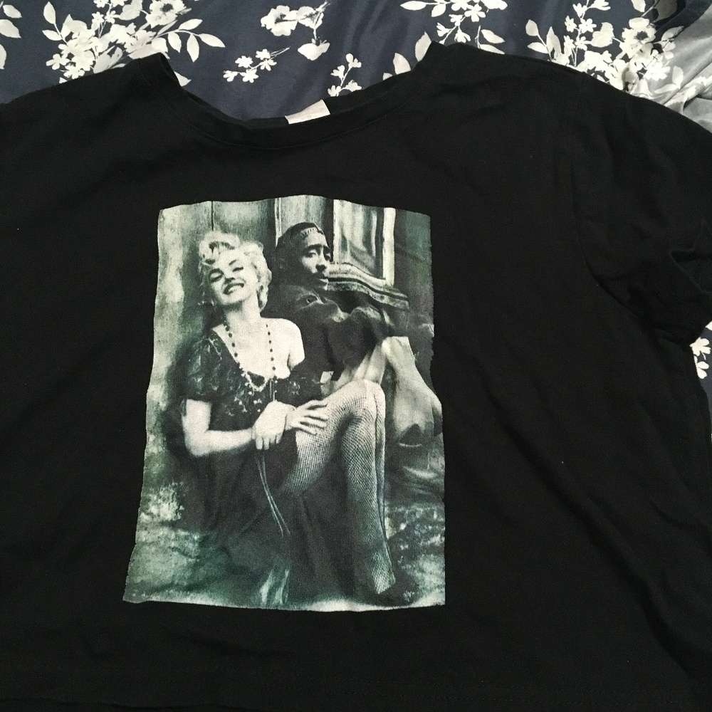 2pac and Marilyn Monroe crop top